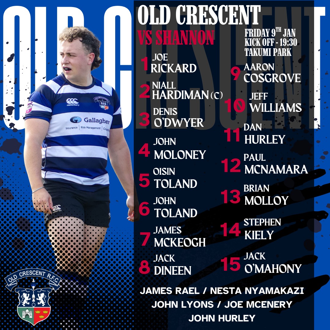 OldCrescentRFC1's tweet photo. Your First team to take on Shannon, kicking off here in Takumi Park at 7.30pm
Get in early and support the men in navy, blue and white!!
#ocrfc #oldcrescentrfc #crescentrugby #EnergiaAIL https://t.co/OT7A3MNhDK
