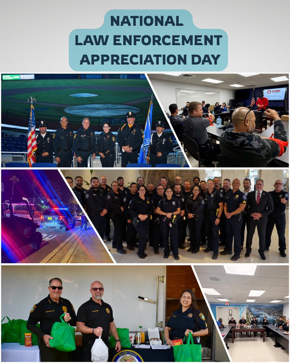 SurfsidePolice's tweet image. We would like to thank the brave men and women of the Surfside Police Department on National Law Enforcement Appreciation Day. 🚔

Their continued dedication and commitment to serving and protecting the community does not go unnoticed.  👏🏻

#NationalLawEnforcementAppreciationDay