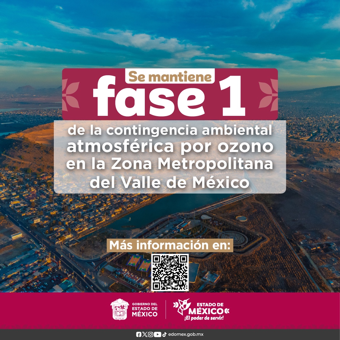 🚨 Se mantiene la contingencia ambiental atmosférica por ozono en la Zona Metropolitana del Valle de México.
Exhortamos a la ciudadanía a atender las recomendaciones y contribuir al cuidado de la salud y del medio ambiente.
#ElPoderDeServir
