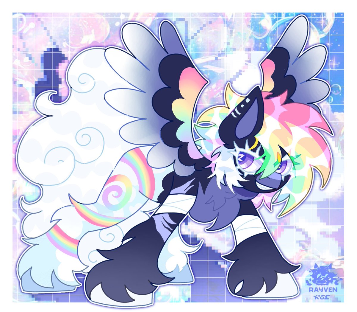 rayvenkoz's tweet image. rainbow dash redesign 🌈 

#mlp #mlpart #pony