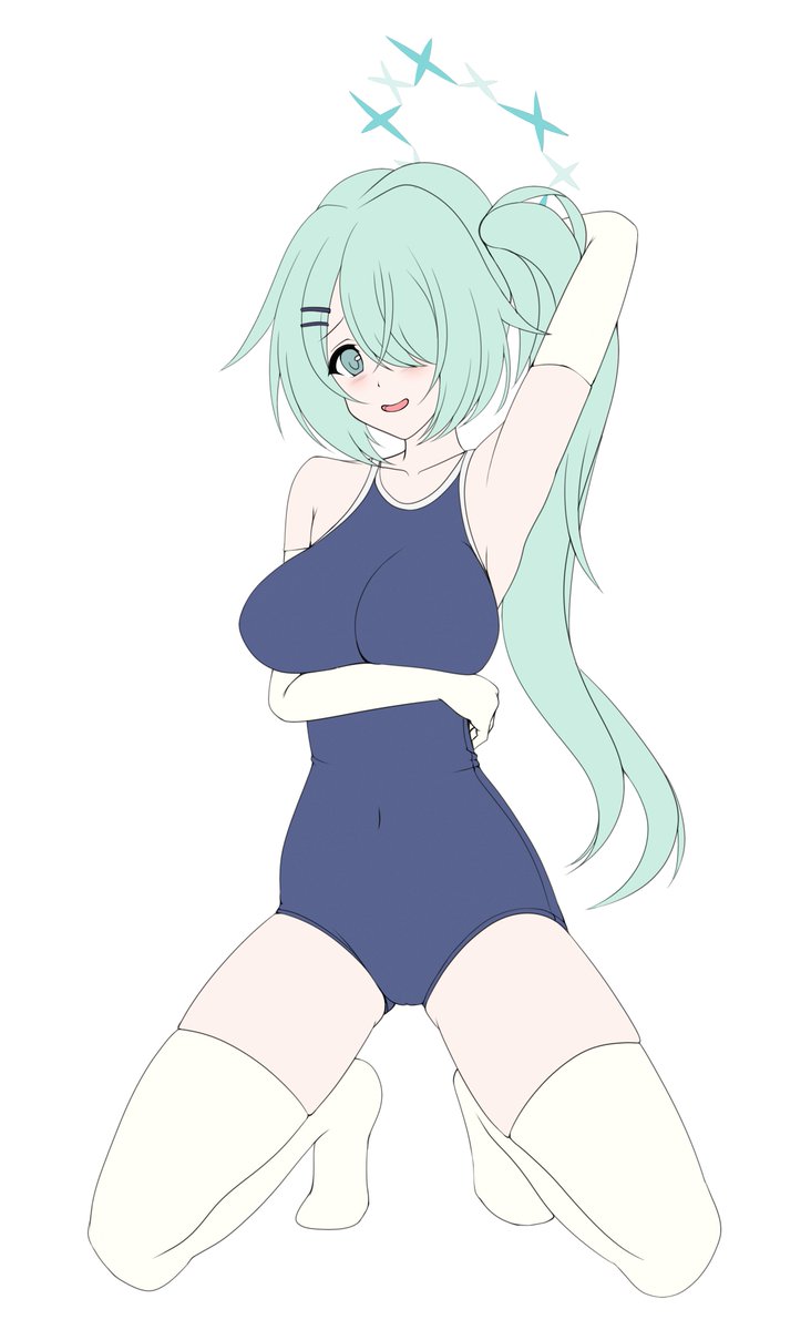 スク水槌永ヒヨリの下描きです!
使用済みの水着は先生が回収してちゃんと洗っておくね! 