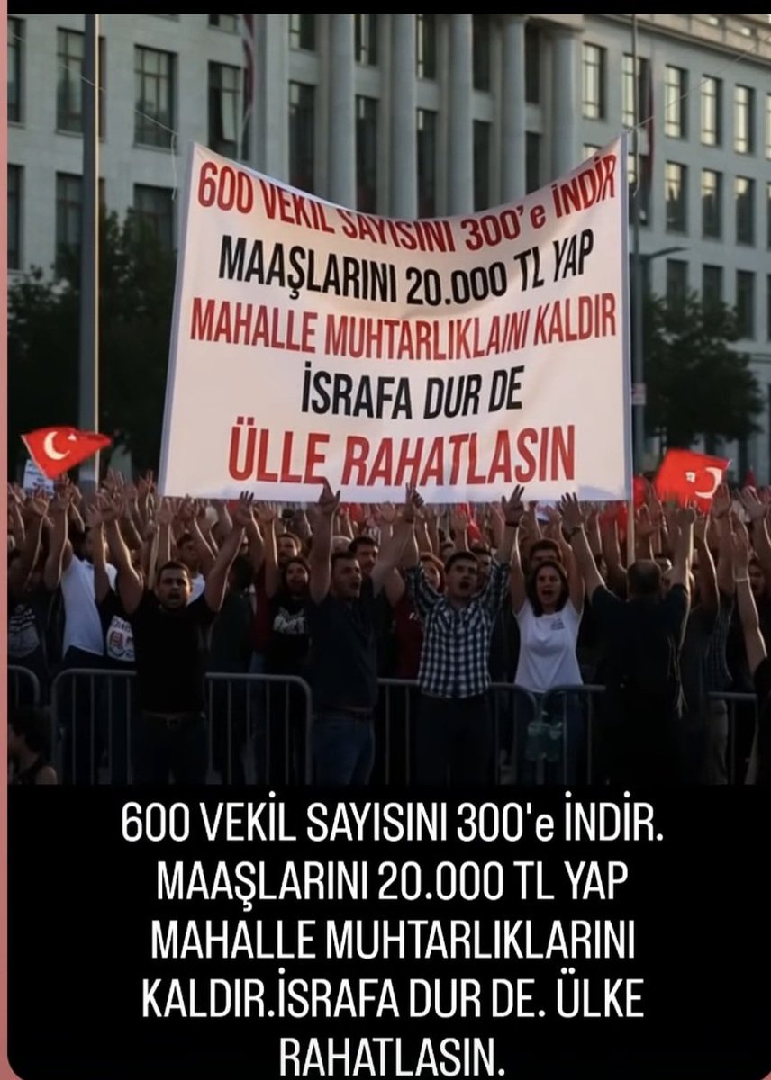 600 milletvekilii çok‼️
Maaşları çok fazla

Milletvekilliği meslek değildir
Emekliliği olmaz ‼️

Milletvekili emekliliği kaldırılsın ‼️

Çift maaşlı milletvekili olmaz ‼️
Sırtımızda YÜKSÜNÜZ‼️
#KökMaaşZulmü