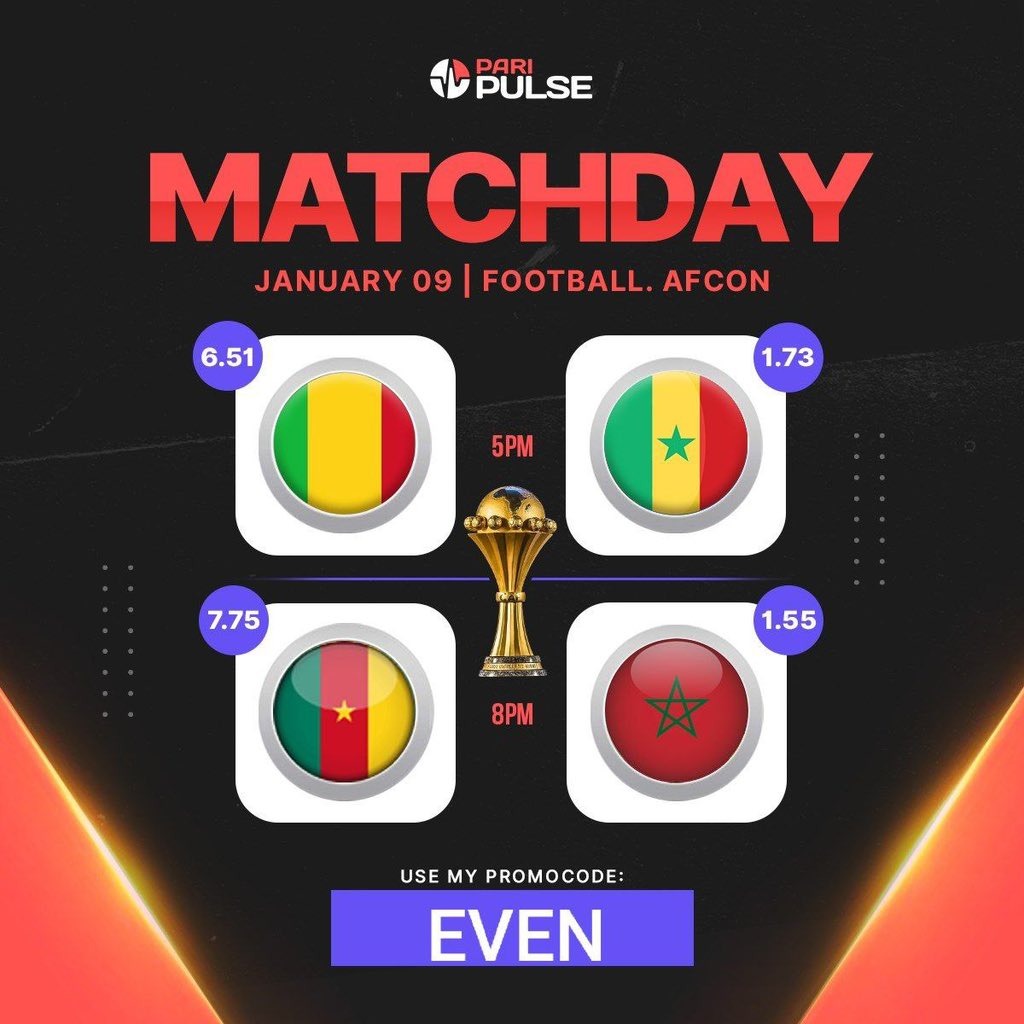 3/3 FTX ON Paripulse 💥 

Code: QYV8Z

Not on Paripulse? 
Register with the link and promo code below and get 150,000 on your first deposit 💥 
LINK: pari-pulse.com/Blev
PROMOCODE : EVEN