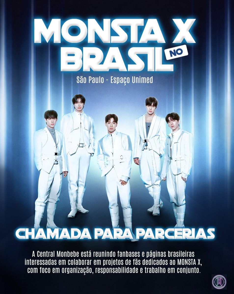 centralmonbebe's tweet image. Olá monbebe 🇧🇷

Estamos abrindo o formulário de parceria para fanbases e páginas interessadas em colaborar nos projetos para o MONSTA X no Brasil. 

As ideias de projetos do fandom serão coletadas pela nossa parceira Monsta X Brasil @monstaxbr.

Após a aprovação dos projetos…