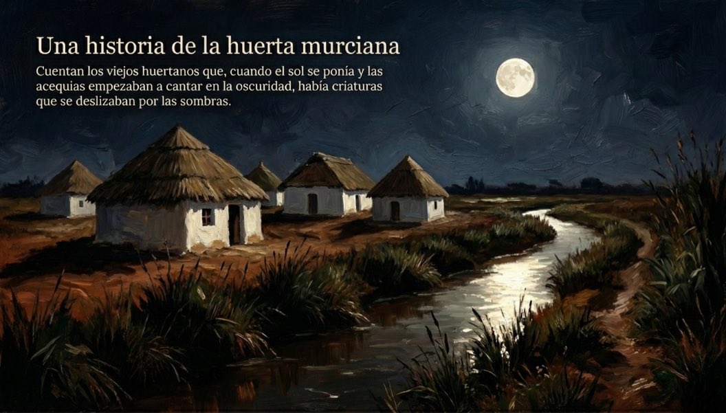 Cuando el sol cae y la huerta calla, las acequias despiertan. Entre barracas y luna llena, algo se desliza por los márgenes. Viejos murmullos hablan de sombras que aún buscan lo que nunca fue suyo.