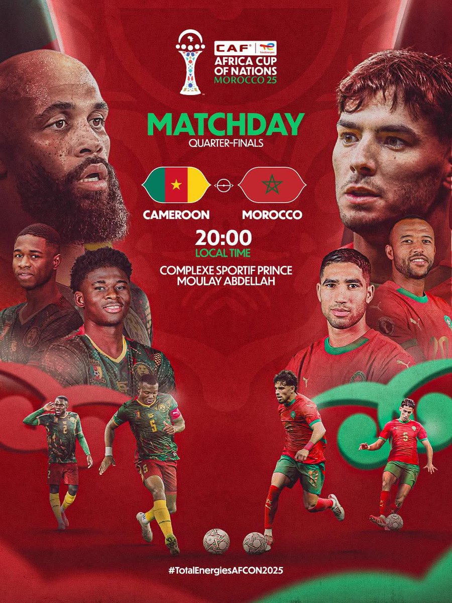 make we wash hand now chop Morocco fish 🇨🇲
#AFCON2025Quarter