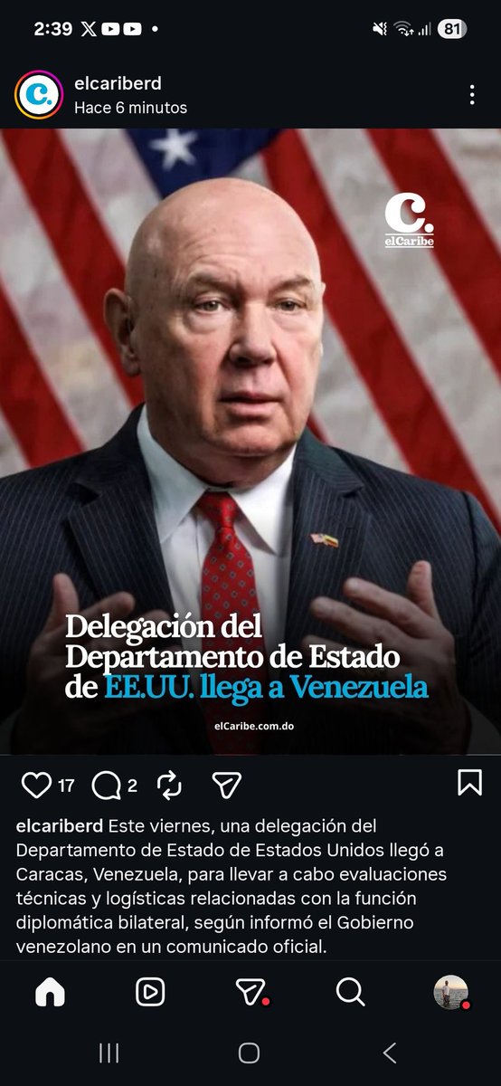 Bienvenido los yanquis jajajajajajjajajajajajajajajajaja

Plop <a href="/CMonteroOficial/">Carlos Montero</a> 

A lamer botas.

<a href="/AecioEscalante/">Aecio 🇻🇪</a> <a href="/CoralTeresa/">Vanessa Teresa 🍒</a> <a href="/LuisitoPSUV4F/">Luisito 🇻🇪❤️</a> 

Les llevan un mesajito del Libertador de Venezuela Donald Trump. 

Diosdi <a href="/dcabellor/">Diosdado Cabello R</a> , están entrando los gringos, y no a Dominicana