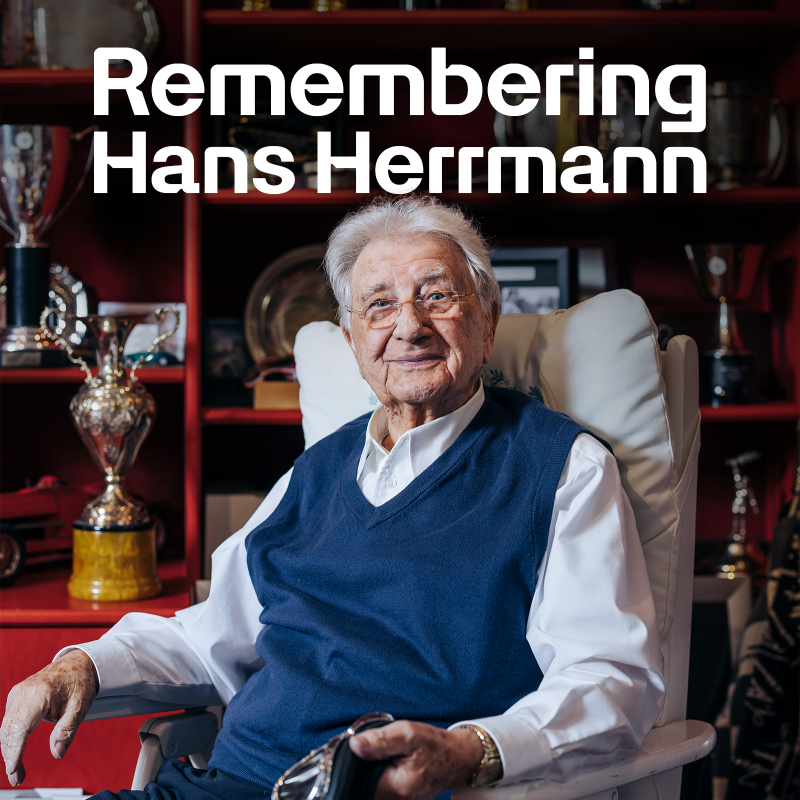 MercedesAMGF1's tweet photo. We’re deeply saddened by the passing of the legendary Hans Herrmann

Hans raced for @MercedesBenz in F1 during 1954 and 1955, enjoying a glittering and varied motorsport career with wins at Le Mans and the Targa Florio

Forever an icon of the Silver Arrows. Rest in peace, Hans
