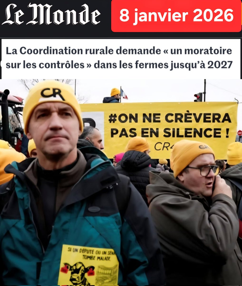 🤮 𝗨𝗡 𝗦𝗟𝗢𝗚𝗔𝗡 𝗤𝗨𝗜 𝗩𝗘𝗨𝗧 𝗧𝗢𝗨𝗧 𝗗𝗜𝗥𝗘 !
La Coordination Rurale avait trouvé le slogan pour bien SABORDER SON PROPRE MOUVEMENT.
Leur slogan n'était pas "Vite le Frexit !"
Ce n'était pas non plus "Exigeons des vrais débats sur FR2 sur le Frexit !",
comme je le