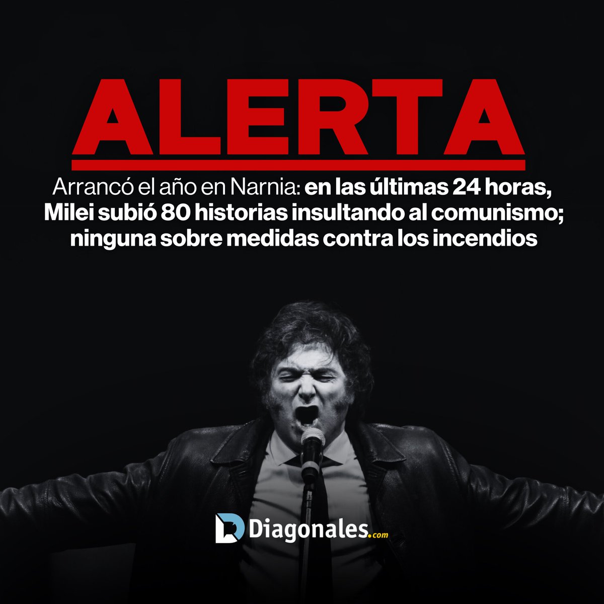 diagonalesweb's tweet image. ⭕️ | ESCÁNDALO TOTAL: En las últimas 24 horas, JAVIER MILEI SUBIÓ 80 HISTORIAS CONTRA EL COMUNISMO; NINGUNA SOBRE LOS INCENDIOS EN LA PATAGONIA.

‼️ Las prioridades del presidente argentino mientras miles pierden sus hogares. INDIFERENCIA TOTAL.

❌ LA CRUELDAD AVANZA.