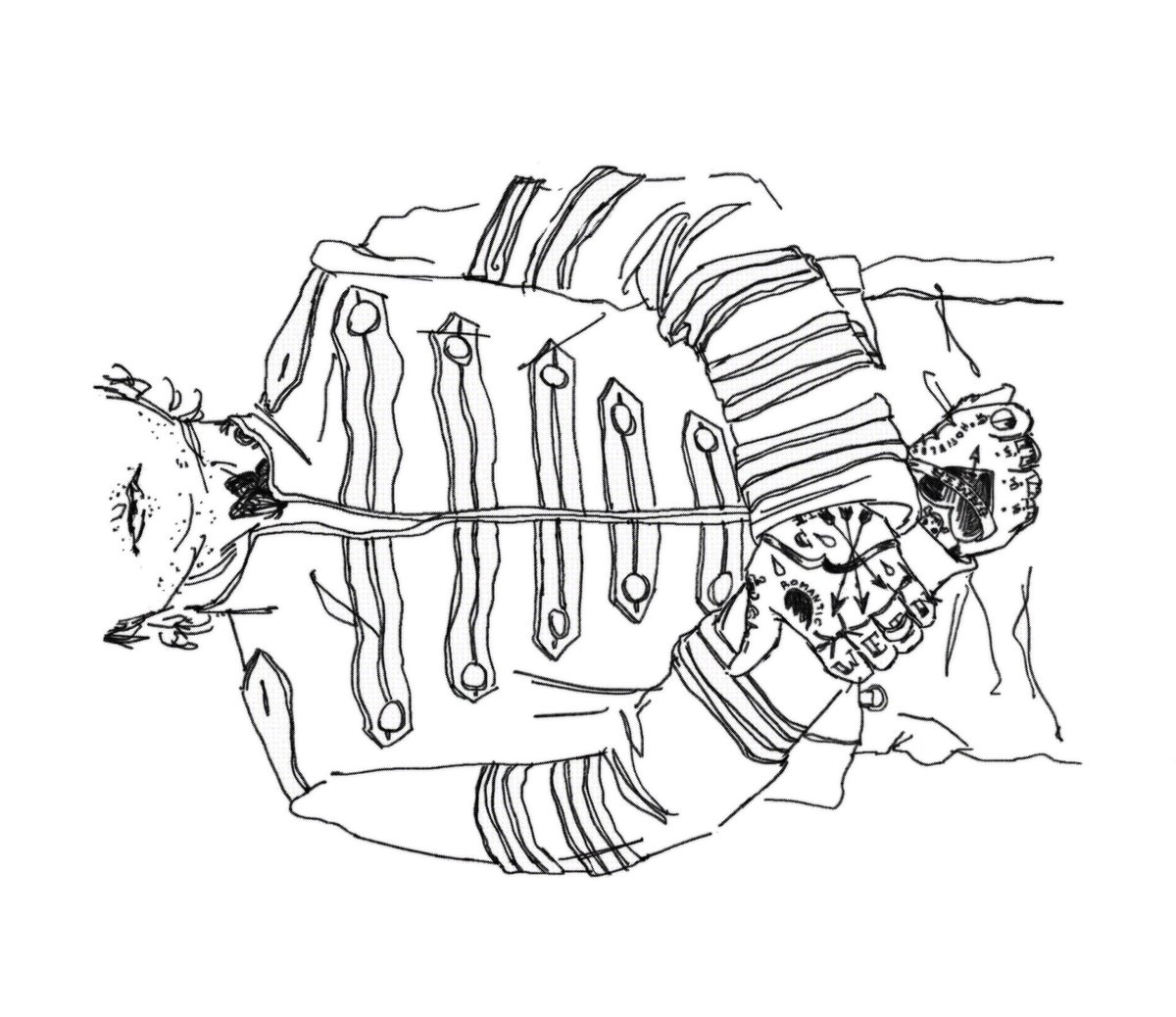 qv4nn4's tweet image. needed to turn off my brain so i scribbled frank