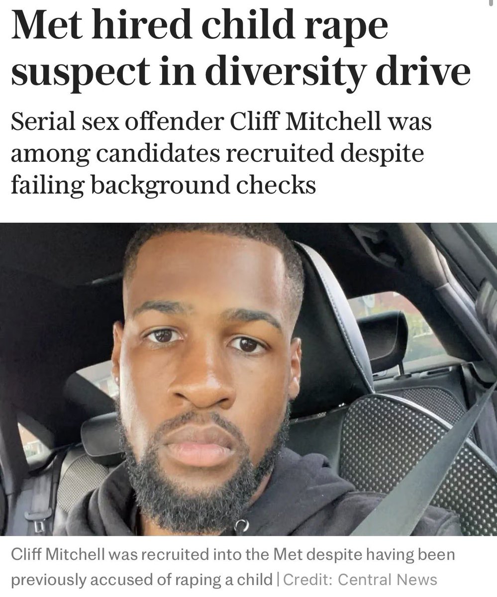 Katie_Lam_MP's tweet image. The Met claimed to be laser focused on vetting after Sarah Everard’s murder. 

But two years later they were still hiring people who failed background checks to hit diversity targets.

1 in 5 later committed a crime.

The Met cared more about their diversity than our safety.