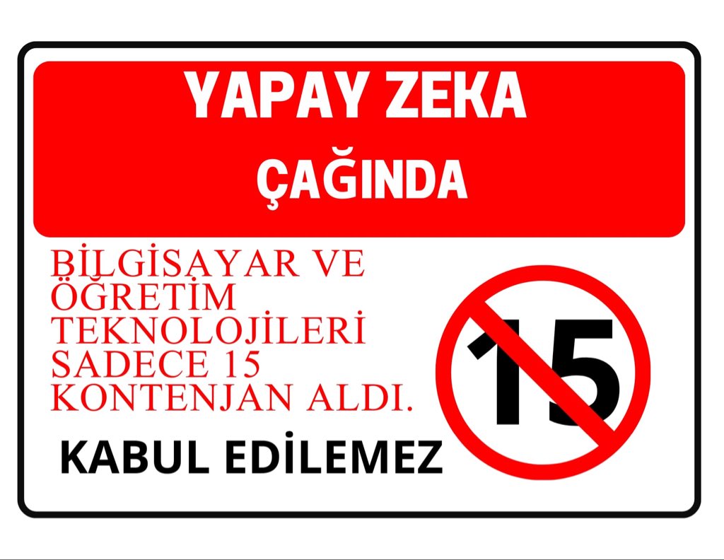 Kodlama, dijital okuryazarlık, yapay zekâ konuşuyoruz…
Peki bu dersleri kim verecek?
Bilişim öğretmenleri atama bekliyor.

 #HerSınıfaBilişimDersi