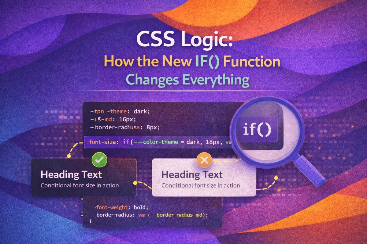 I've been waiting years for this. Real conditional logic in CSS—not hacks, actual if() statements. Chrome 137 just changed the game for how we write stylesheets. Here's why this matters 👇

alexanderburgos.netlify.app/blog/css-logic…