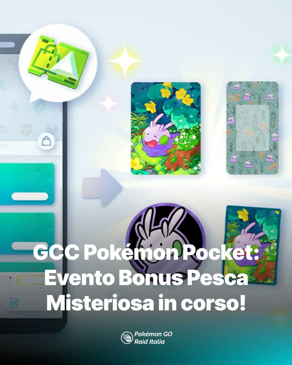 PokemonGoRaidIt's tweet image. GCC Pokémon Pocket: Evento bonus Pesca Misteriosa in corso! pokemongoraiditalia.com/gcc-pokemon-po…