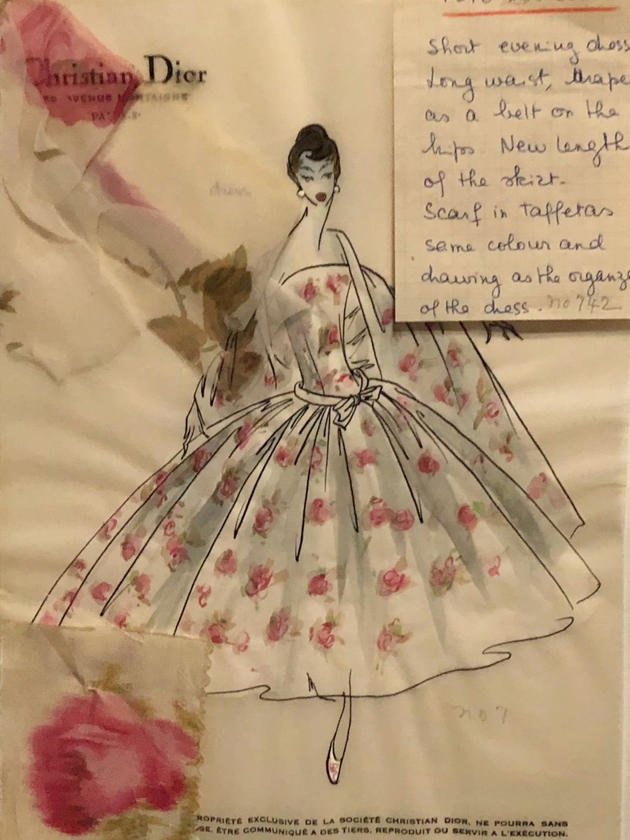 pYSLrada's tweet image. Christian Dior sketches from 1950s