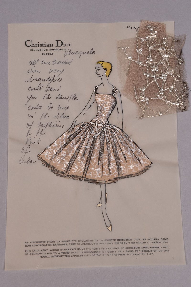 pYSLrada's tweet image. Christian Dior sketches from 1950s