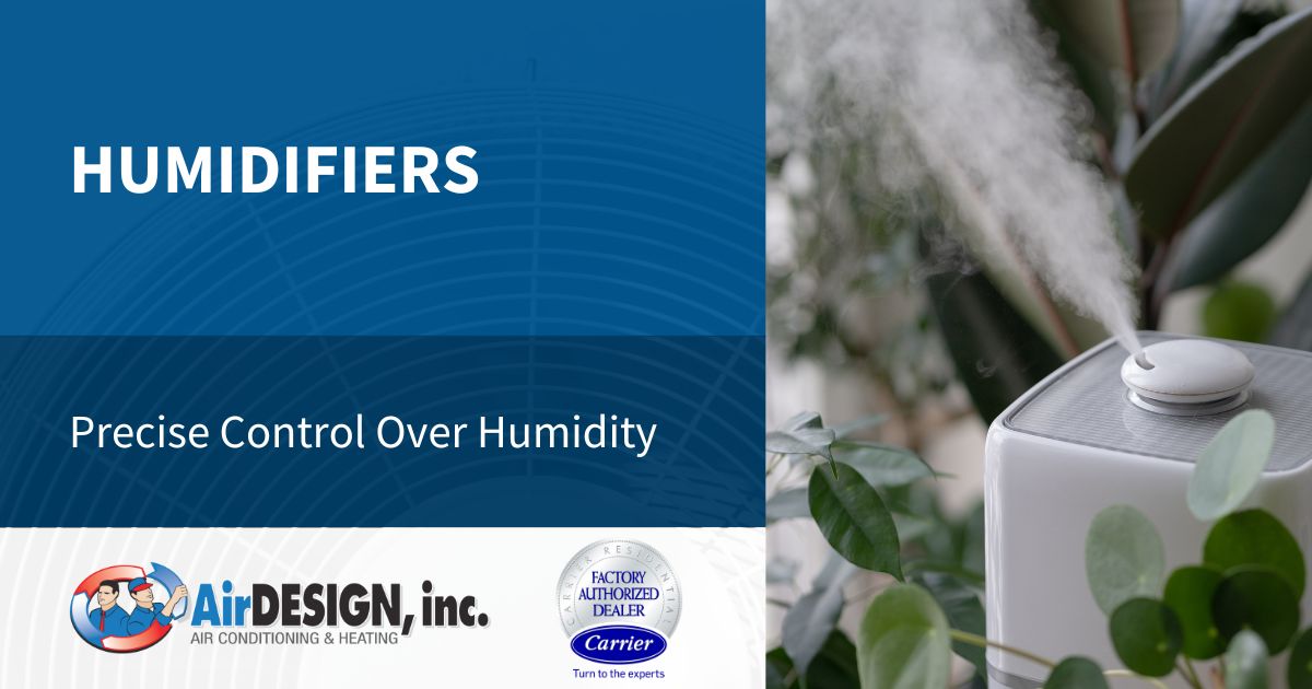 Dry winter air can lead to static, dry skin, and uncomfortable indoor spaces. Air Design installs Carrier whole-home humidifiers that restore healthy moisture and improve comfort all season.

bit.ly/3bjtqb9 

#HomeHumidifiers #IndoorAirQuality #WinterComfort #AirDesignNY