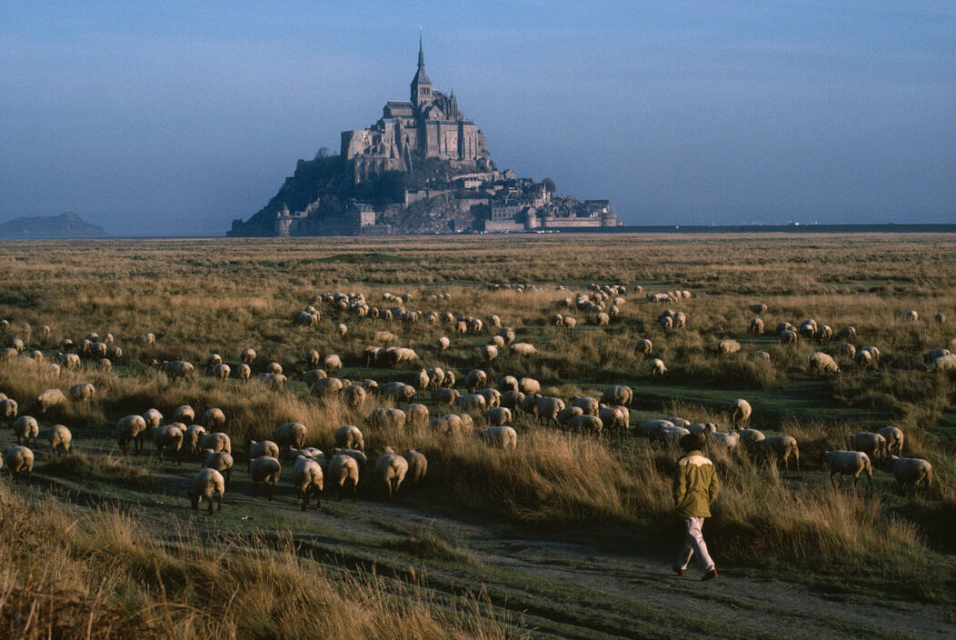 Mont-Saint-Michel, Normandy, France. Photographer: Bruno Barbey, 1988.