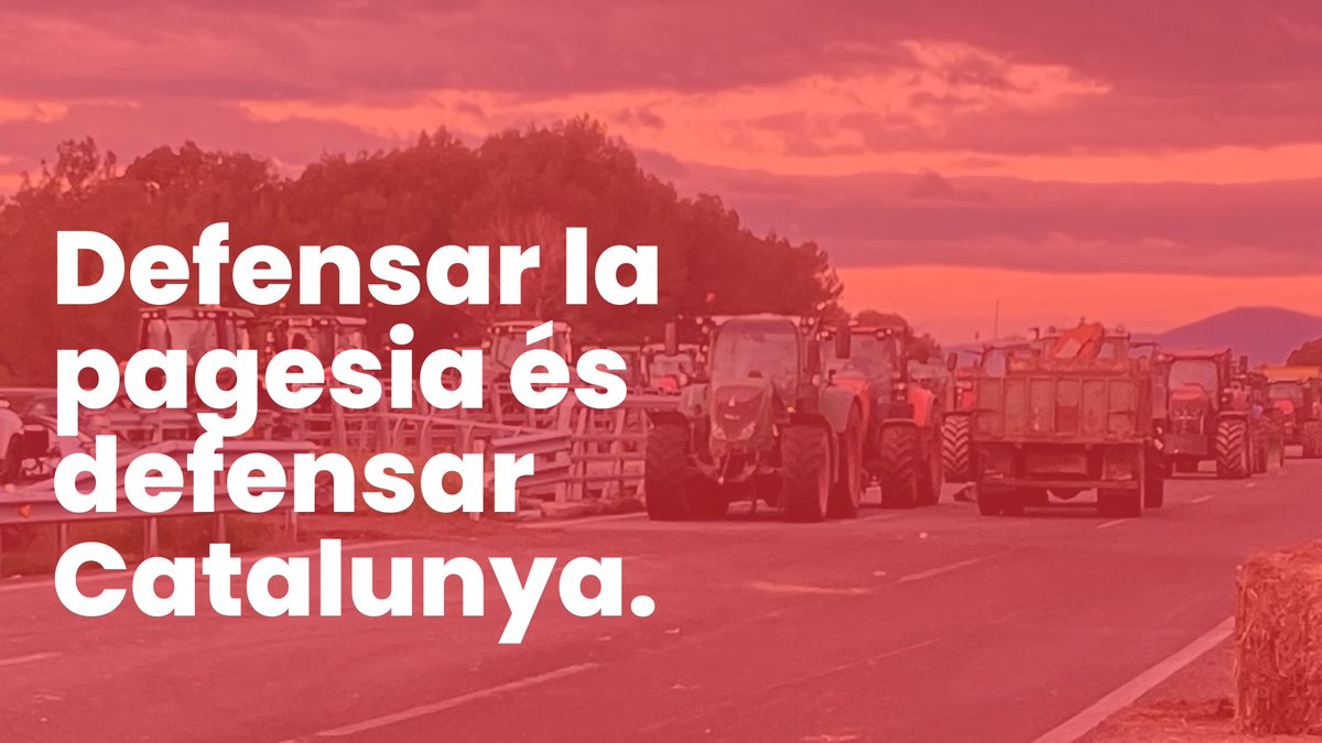 📢 Suport ferm als pagesos i ramaders mobilitzats: reivindicacions legítimes contra preus per sota cost, burocràcia excessiva i competència deslleial. Cal competència justa i polítiques que escoltin el camp. Sense pagesia no hi ha país. #Pagesia #Catalunya