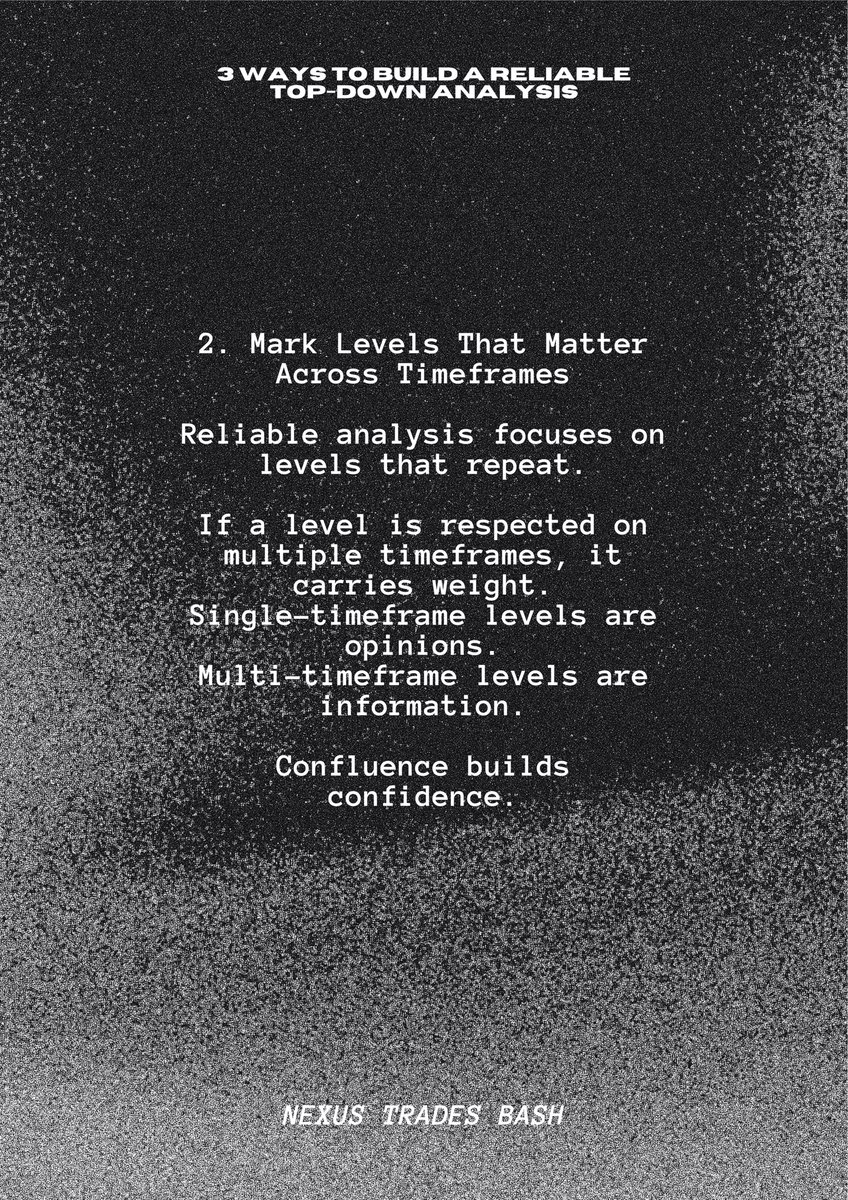 NexusTradesBash's tweet image. Most traders start at the entry.
Professionals start at the bigger picture.

A reliable top-down process keeps you aligned with structure, not emotions.
Details matter — but only after direction is clear.

#NexusTradesBash 
#TopDownAnalysis
#TradingProcess
#MarketStructure