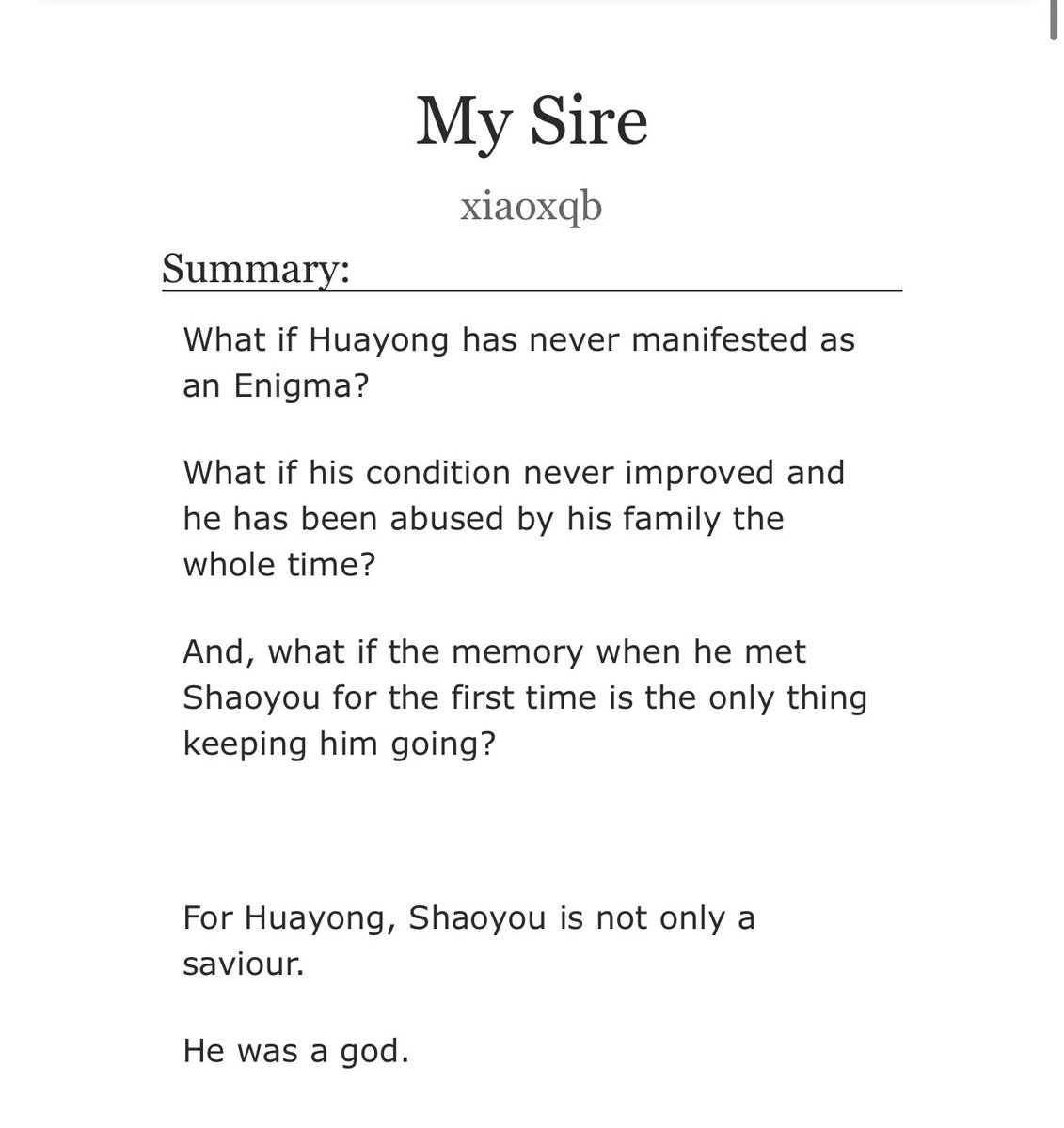 xiaoxqb's tweet photo. α₯«α‘.Φ΄ΦΆΦΈπ My Sire πβ°qββ‘
<π .α xqb, ShengHua fics
<π .α omega! Huayong alpha! Shaoyou
<π .α on going
link : https://t.co/Agri07ExRG
ΰͺββ΄ β‘ #Huasheng #Shenghua #xqb #huayong #shaoyou #desireabo https://t.co/HaxZrNQ5pP