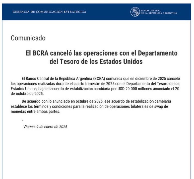 javierlanari's tweet photo. Otra mala noticia para el kirchnerismo. Otra gran noticia para el país. Difícil que olviden la primera semana del 2026. No pegaron una. Y la cierran pésimo 👇 https://t.co/2svr7MEjDz