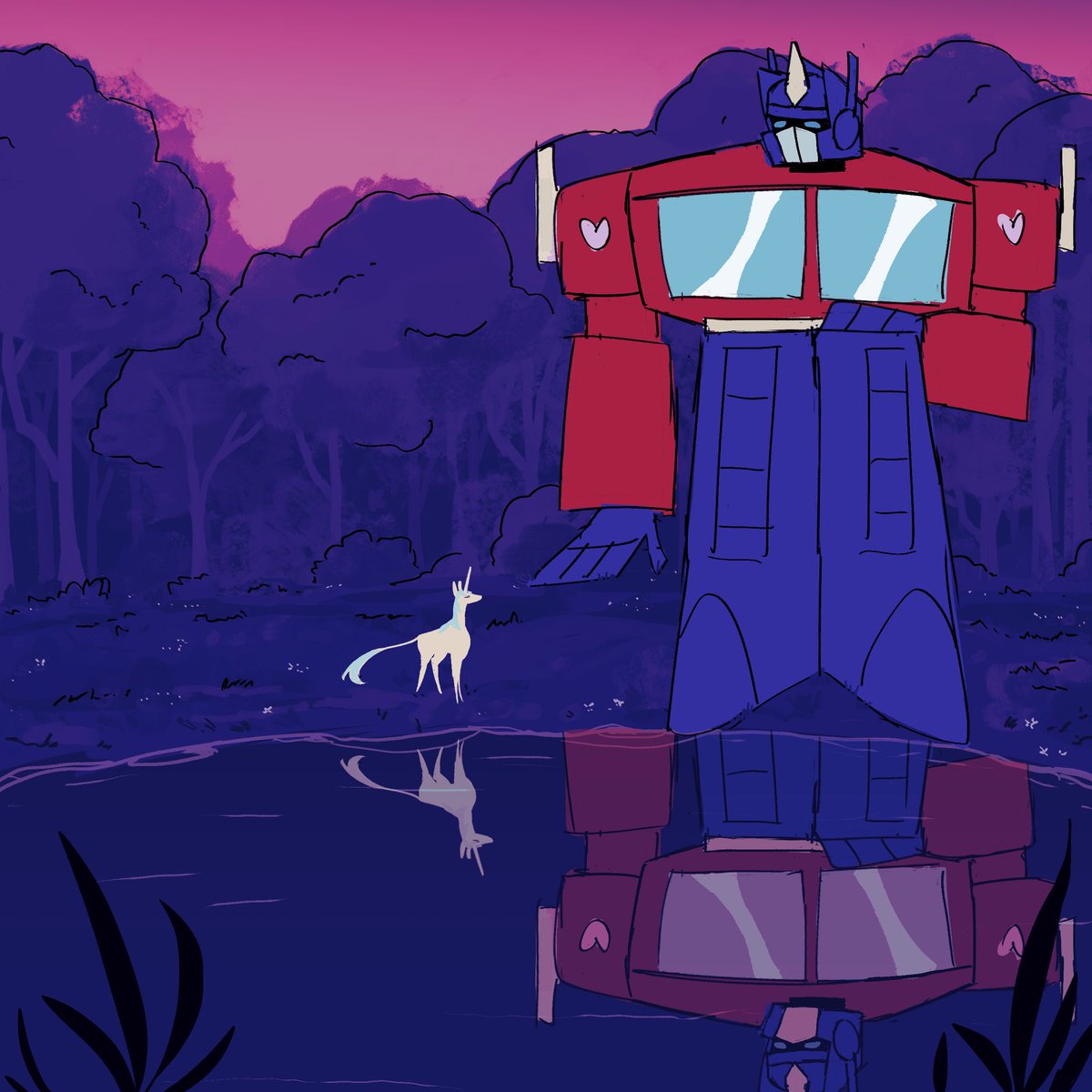 drew my fav two characters together 💙
i think optimus prime and the last unicorn are similar in a way
#transformers #maccadams