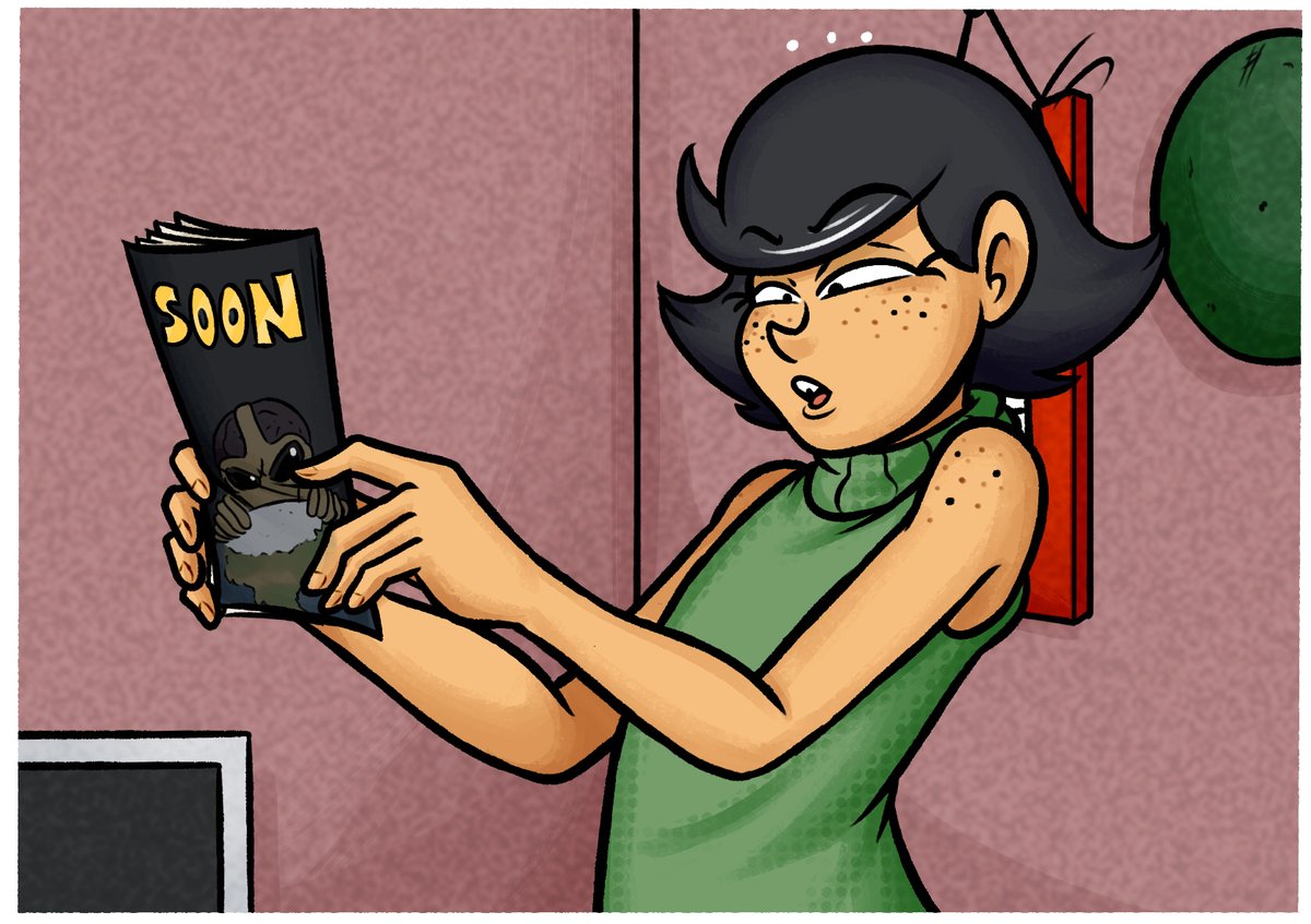 Darna trying to get into Liby's comics.
(she doesn't know wtf is she looking at)

#sinkids #darnaloud