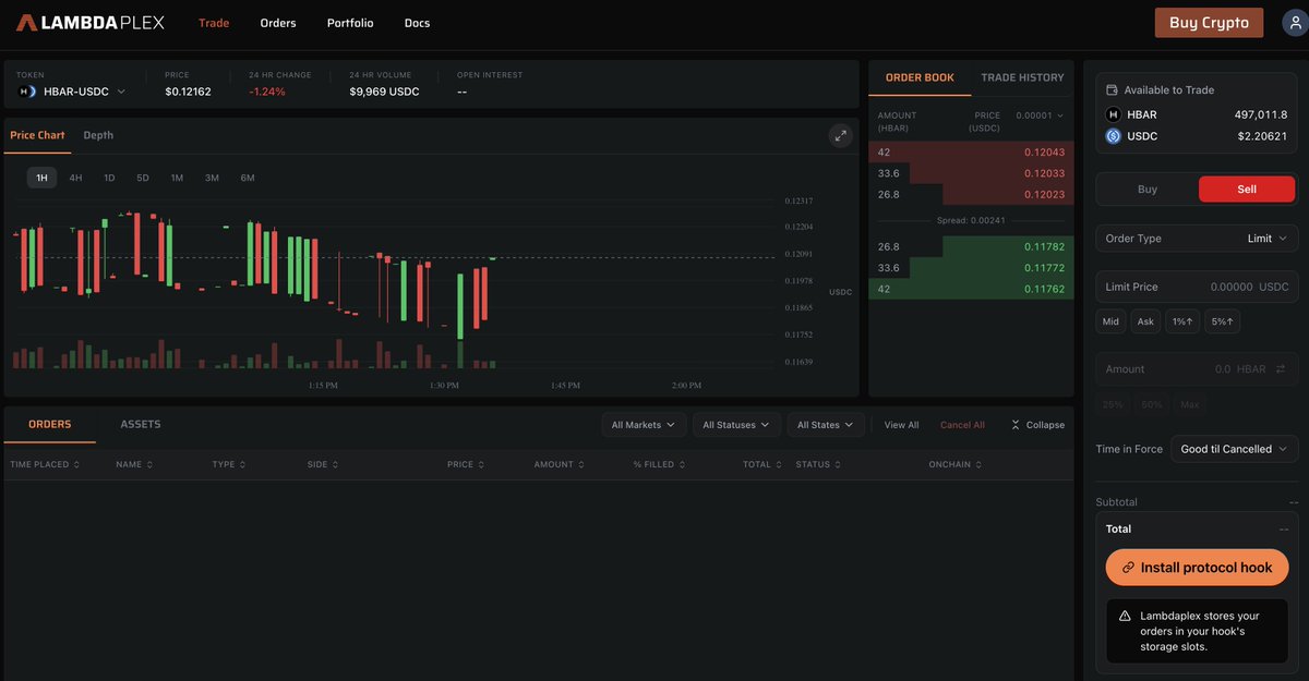 Lambdaplex trading page has a new look and feel. More to come 😎