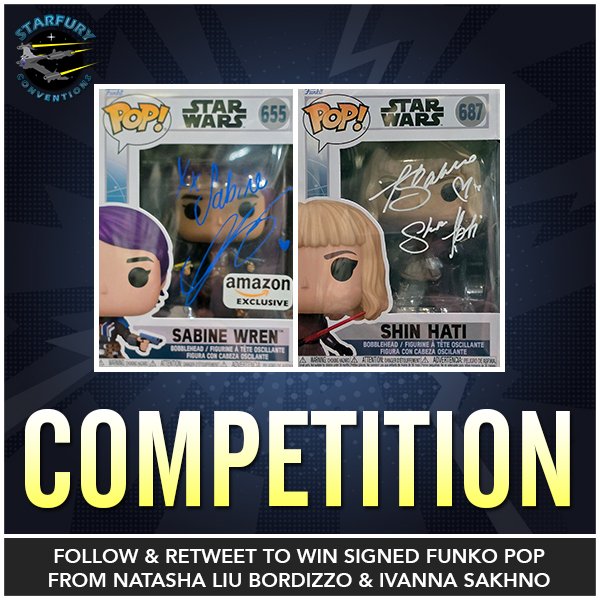 starfuryevents's tweet image. It is #competition time with a great prize for all fans of #starwars and #ahsoka

We are giving away a pair of @OriginalFunko of Sabine Wren and Shin Hatti from Ahsoka, signed by Natasha Liu Bordizzo and Ivanna Sakhno!

For a chance to win, simply follow us and retweet this post