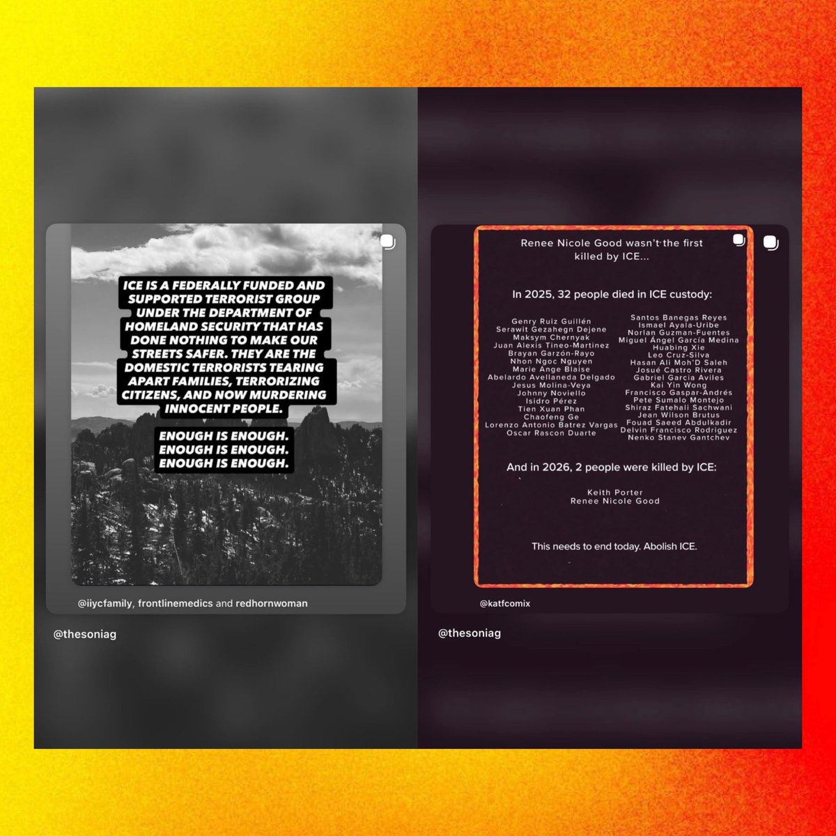 PopCrave's tweet image. Billie Eilish condemns ICE in new Instagram reposts:

“ICE IS A FEDERALLY FUNDED AND SUPPORTED TERRORIST GROUP UNDER THE DEPARTMENT OF HOMELAND SECURITY THAT HAS DONE NOTHING TO MAKE OUR STREETS SAFER.”