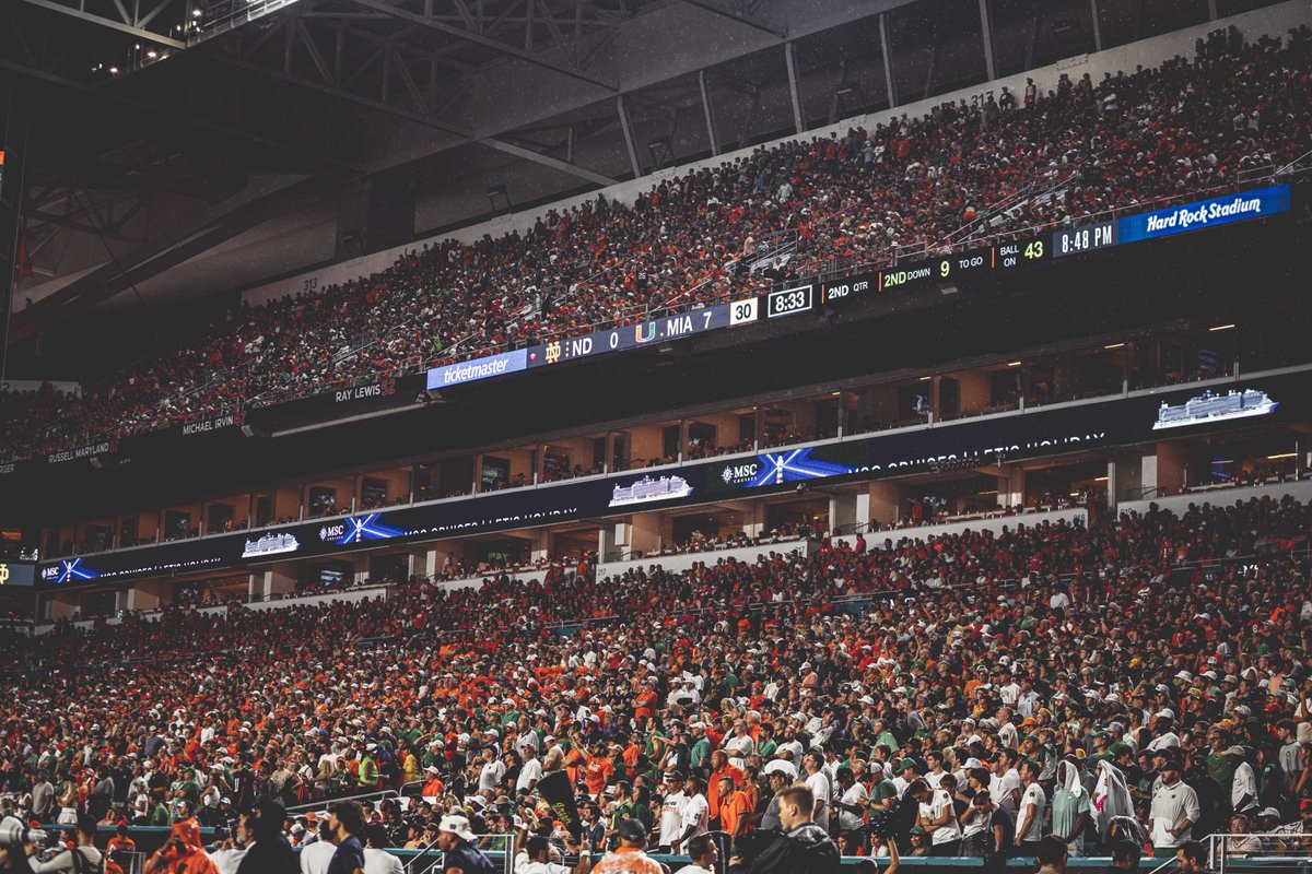 CanesFootball's tweet image. PACK HARD ROCK STADIUM AND DEFEND OUR HOME TURF‼️

MAKE IT AN ASYLUM‼️

Important ticket info: canes.news/NattyTixInfo