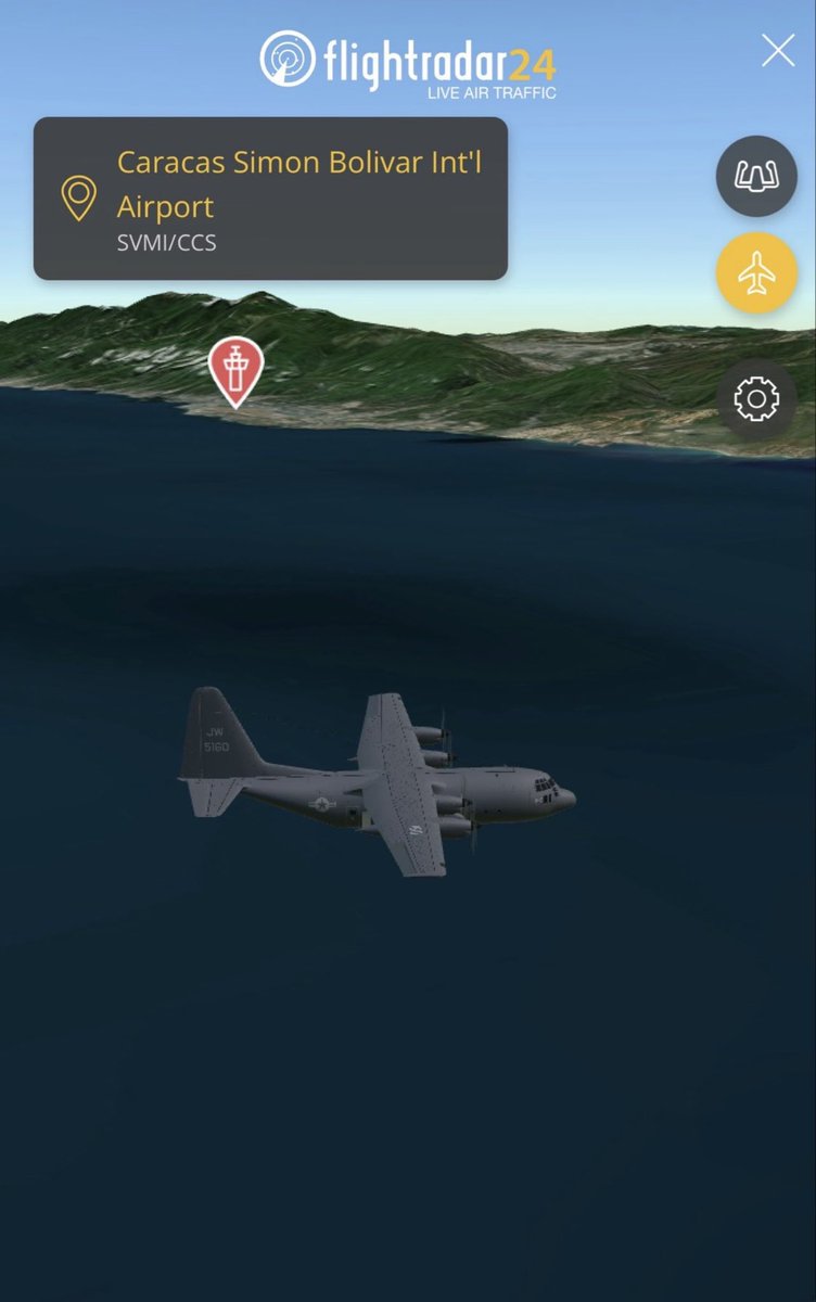 🚨🇺🇸🇻🇪 Atentos.

Avión Hércules C30J a pocos minutos de aterrizar en el Aeropuerto Internacional Simón Bolívar.