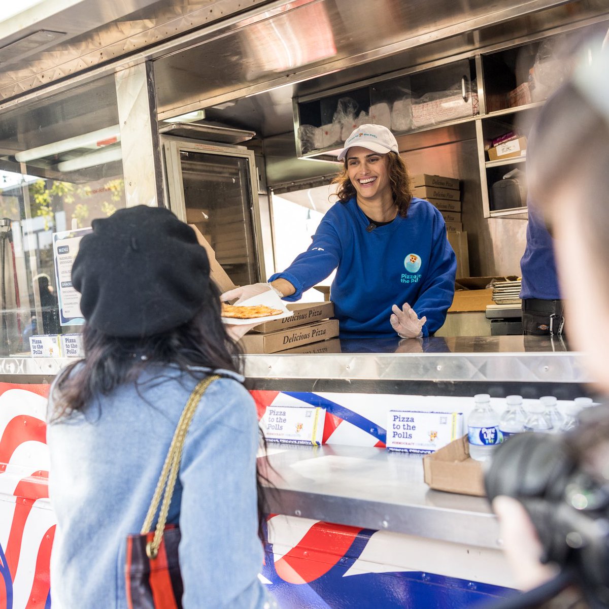 PizzaToThePolls's tweet photo. This year we're celebrating 10 years of Pizza to the Polls!

From a Google Sheet in 2016 to nationwide food trucks, on-demand pizza, and millions fed at polling places, vaccine sites, and civic events.

Same mission, bigger scale: making civic participation joyful…and delicious.