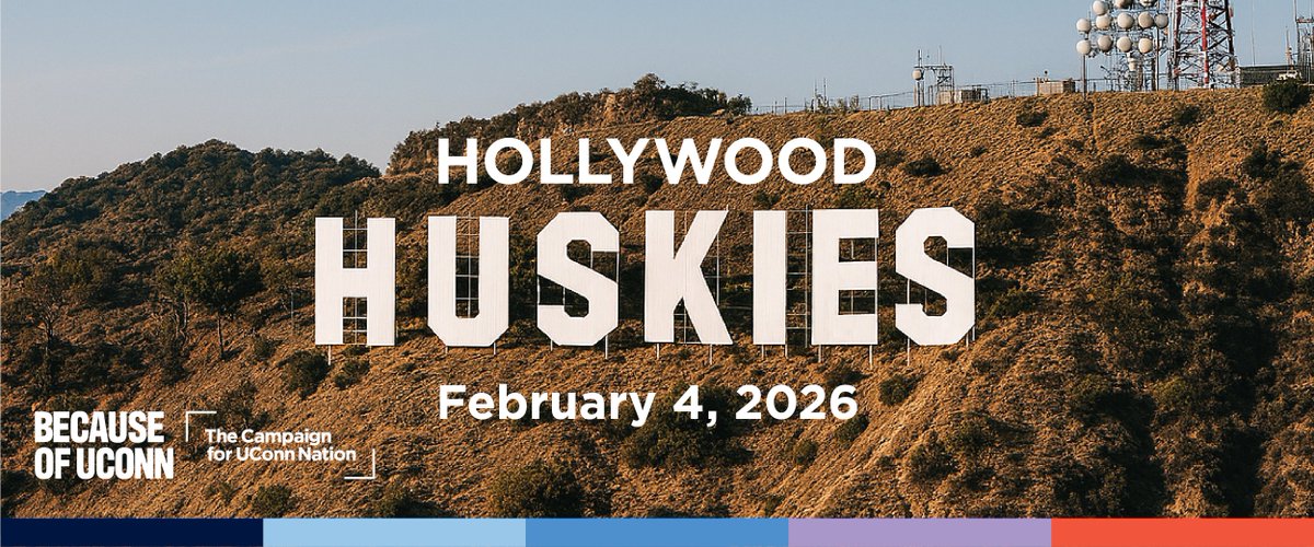 Join us in celebration of our Because of UConn campaign launch at the Wheelhouse in West Hollywood, CA. Connect with fellow alumni and friends and experience a special alumni panel featuring Hollywood Huskies.

Register here: bit.ly/49pHDgE
