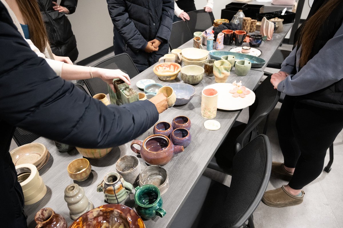 wfsheyenne's tweet image. Level 3 Ceramics students at Sheyenne High recently put up an exhibition at the District gallery space. Students worked throughout the semester to develop artistic themes, hone their craft and develop artist statements. They worked together to curate an exhibition of their work.”