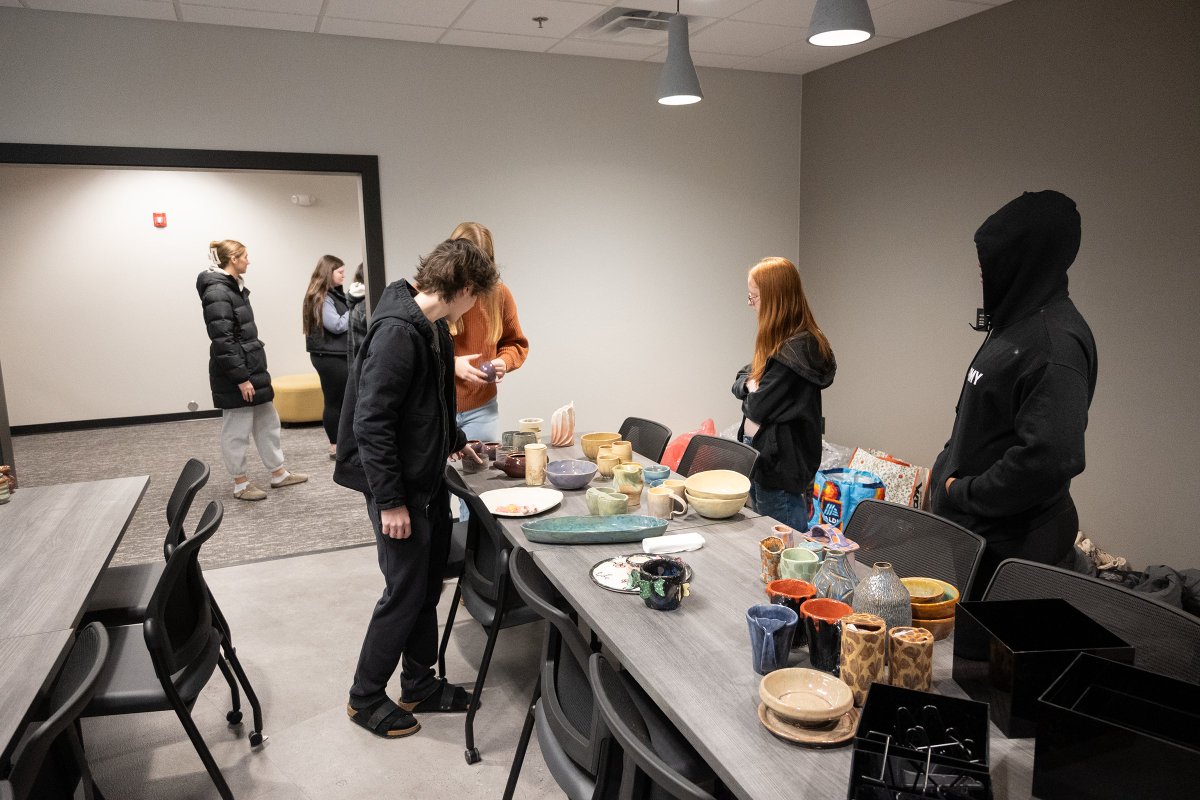 wfsheyenne's tweet image. Level 3 Ceramics students at Sheyenne High recently put up an exhibition at the District gallery space. Students worked throughout the semester to develop artistic themes, hone their craft and develop artist statements. They worked together to curate an exhibition of their work.”