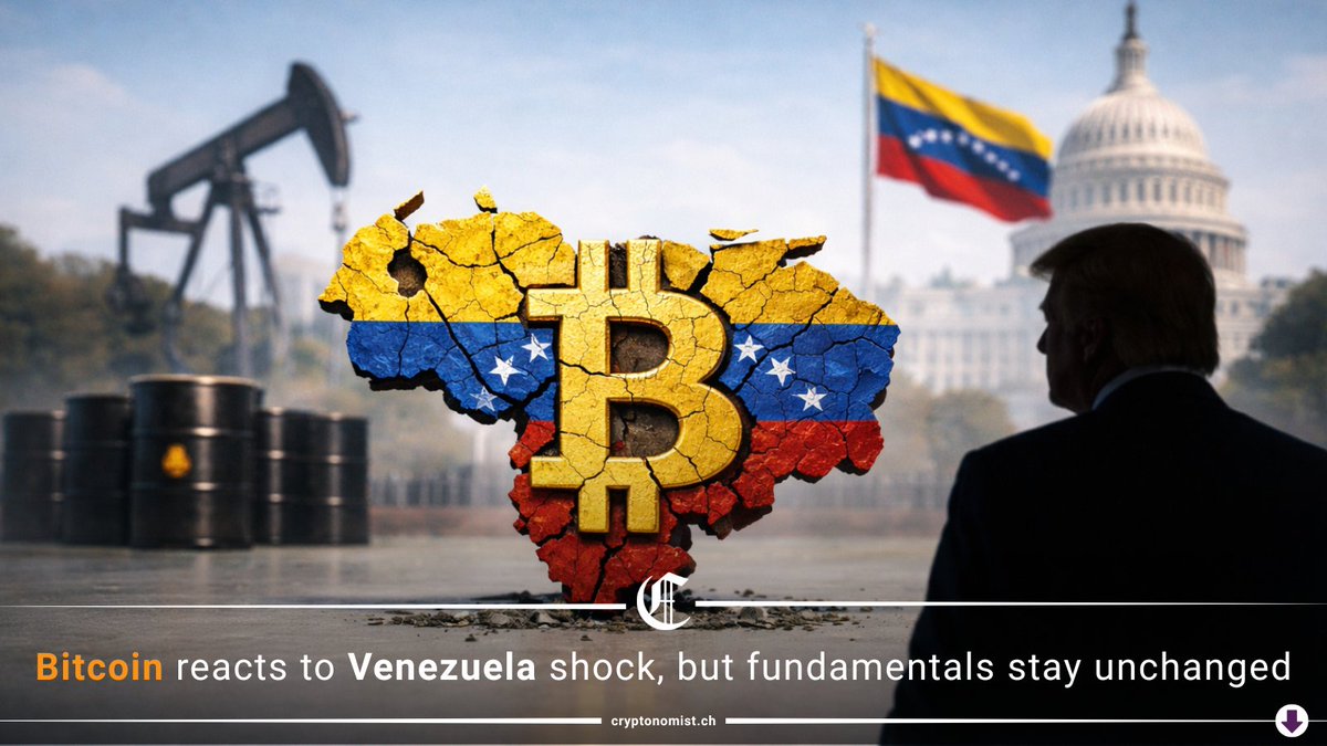 BITCOIN AND THE VENEZUELA SHOCK 📌 Facts After the U.S. operation in  Venezuela, $BTC briefly dipped below $90K, then rebounded above $91K. The  move faded quickly. 📉 Why it matters The rally