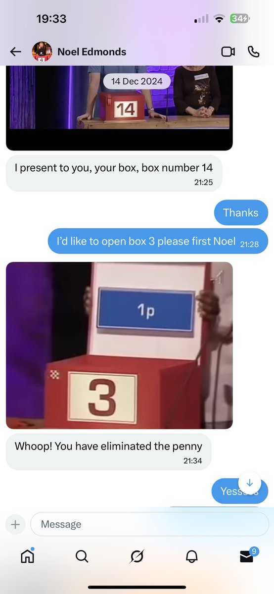 never forget when I played an episode of deal or no deal in the DMs