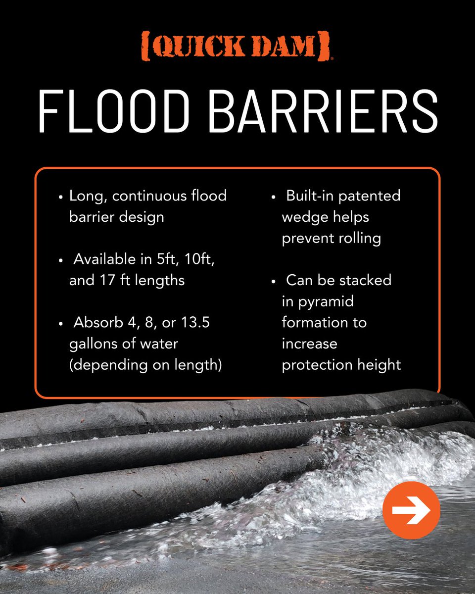 QUICKDAM's tweet image. Two powerful flood protection solutions.  
One proven, water-activated design. 

Choose the protection that fits your home or property and be ready before the water rises.

Be Prepared. Be Protected.

#QuickDam #FloodProtection #FloodBarriers #SandlessSandbags #FloodBags