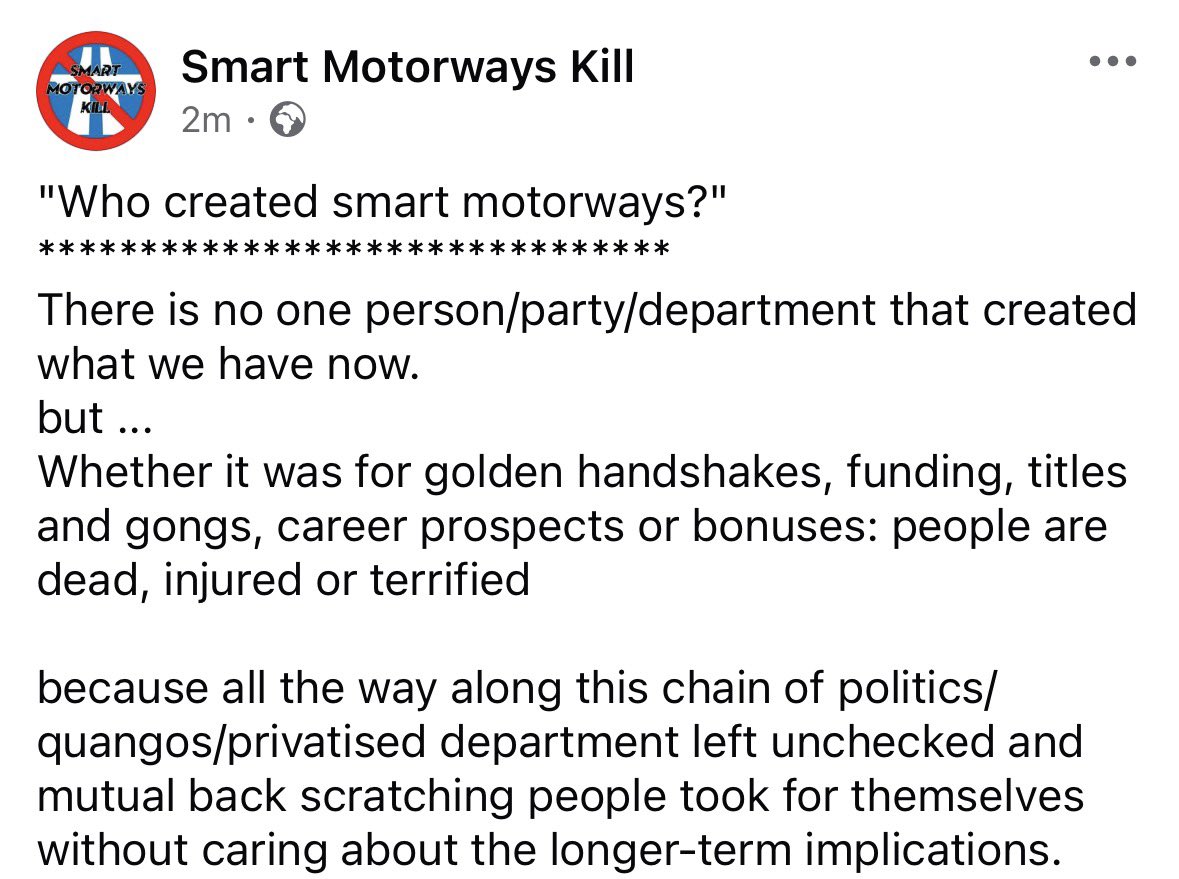 Smart Motorways Kill tweet media