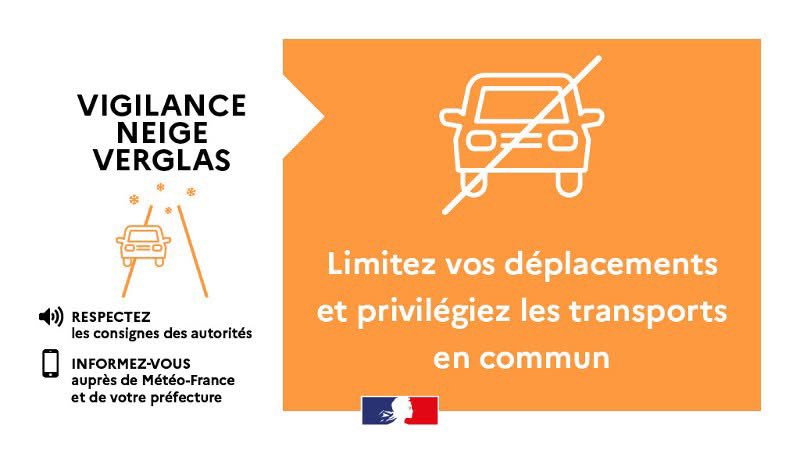 Image de Préfet du Territoire de Belfort - Dans le cadre de la vigilance orange pour risque de "neige-verglas" la circulation des véhicules de 