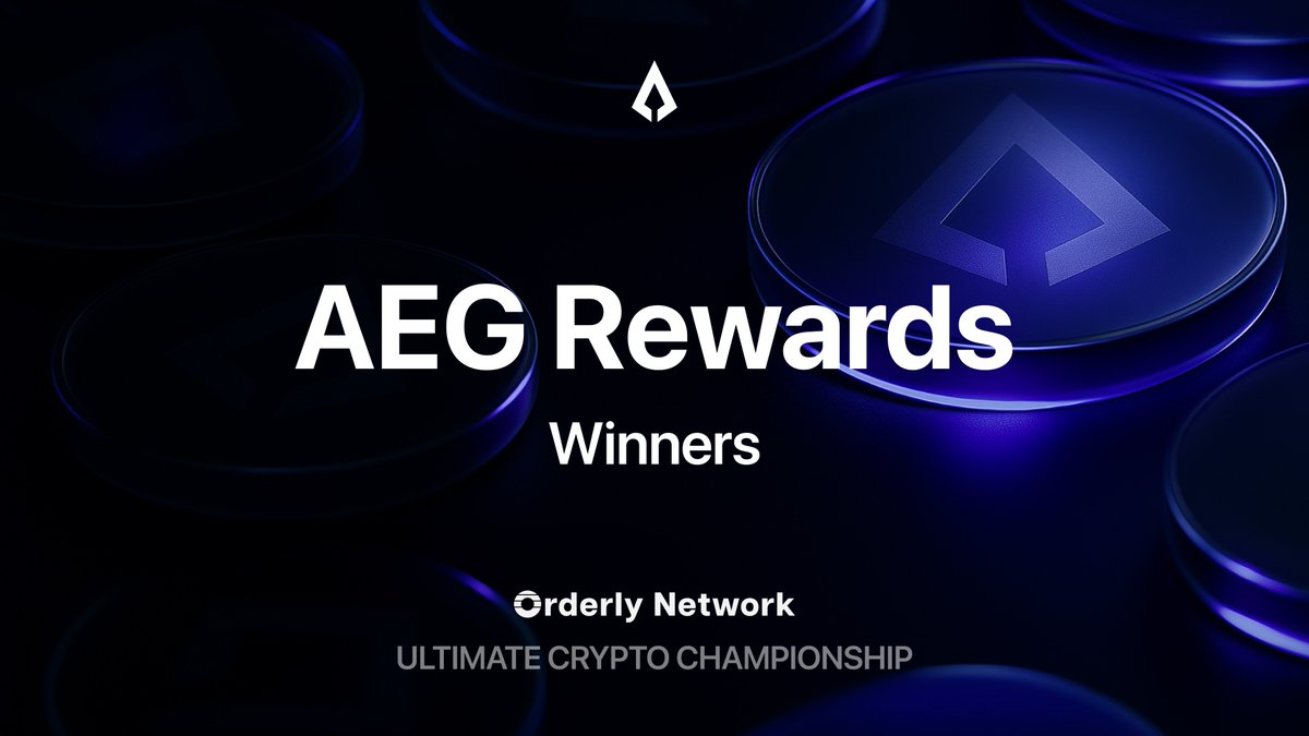 Winners for the @OrderlyNetwork UCC competition have been selected.  Congratulations to all traders who used YUSD as margin. AEG rewards have  been calculated for eligible activity across partner DEXs and will be