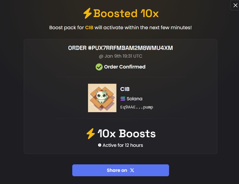 ⚡ Boosted 10x CIB on DEX Screener!
dexscreener.com/solana/Eq9A4EV…