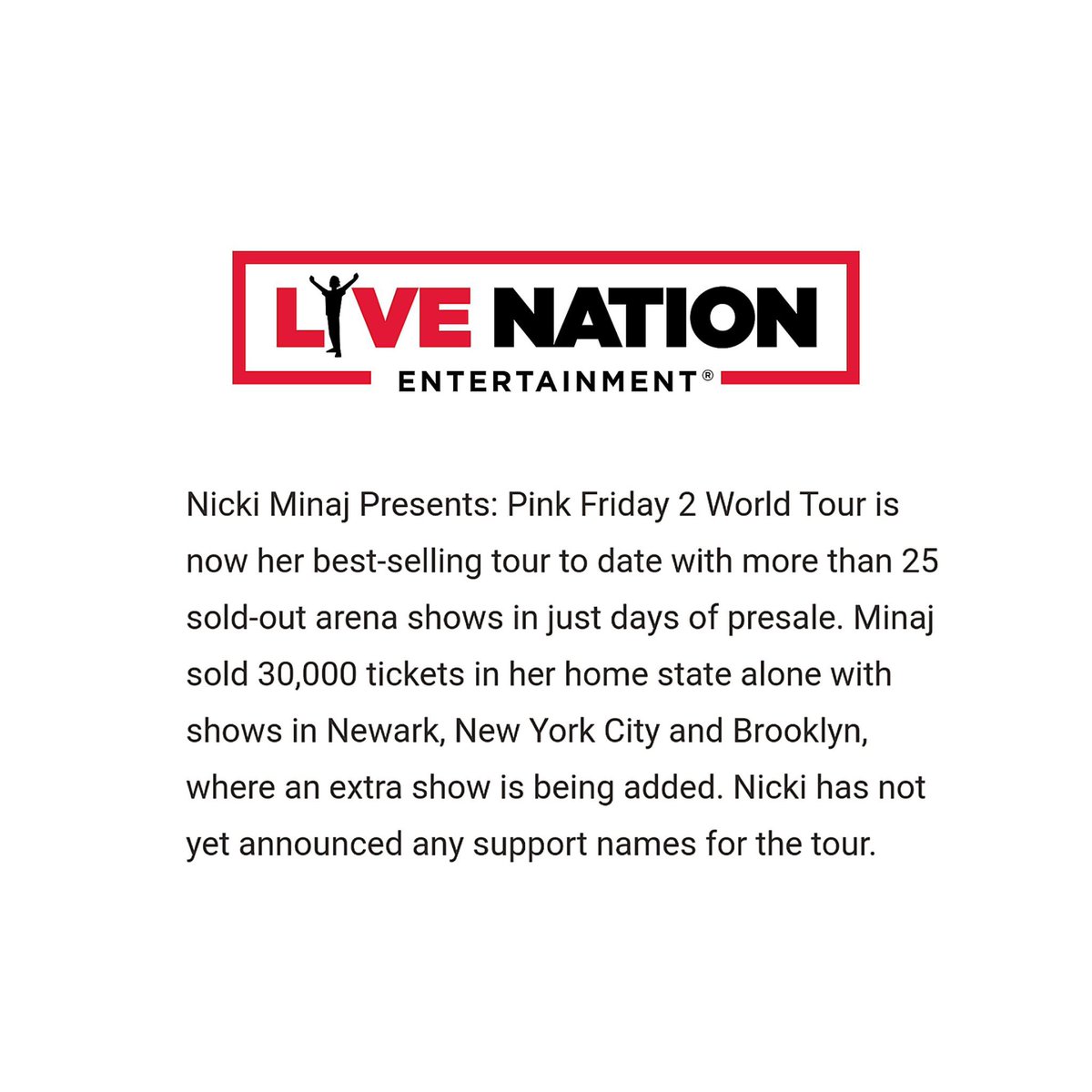 SleezeMaraj's tweet image. 2 months before the tour started. 

From the desk of Live Nation