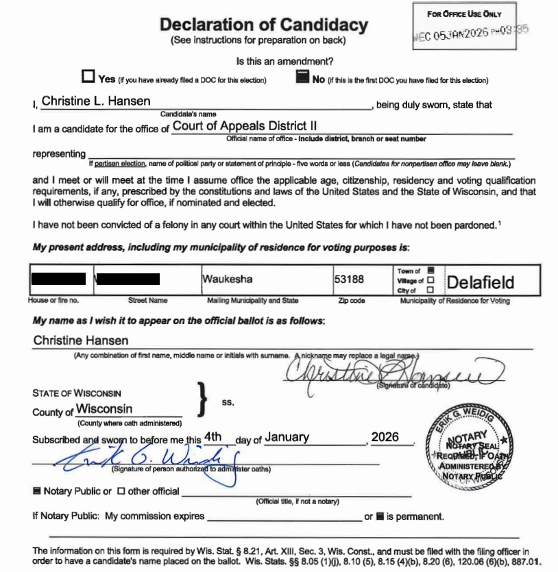 EXCLUSIVE: A left-wing candidate for Wisconsin's Second District Court of Appeals has submitted a...