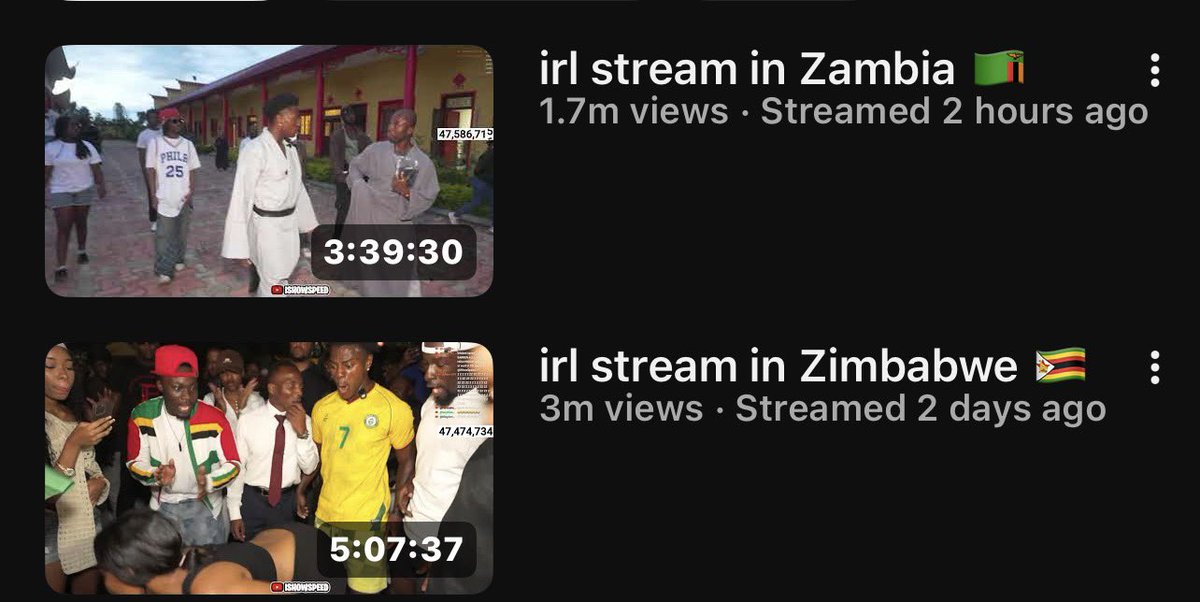 Simon_T_Simbeye's tweet image. @IShowSpeedHQ  YouTube views

ZIMBABWE - 3 million views in 2 days

ZAMBIA- 1.7 million views in 2 hours

Maad🙌