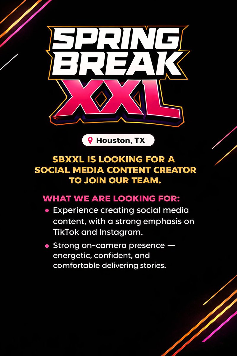 Now hiring 

#fyp #viral #ContentCreation #creatorinsights #springbreakhouston