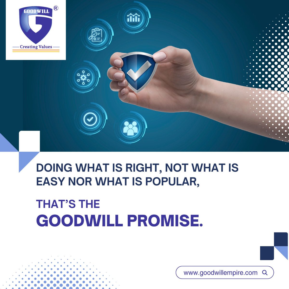 goodwill_empire's tweet photo. Doing what is right defines who we are.

At Goodwill Empire, integrity, responsibility, and long term values guide every decision. We believe trust is built through consistency and accountability.

Visit: https://t.co/hYjdhIZNdl
--
#GoodwillEmpire #IntegrityFirst #LongTermVision https://t.co/DIH5qH2n12